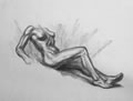 Michael Hensley Drawings, Female Form 78